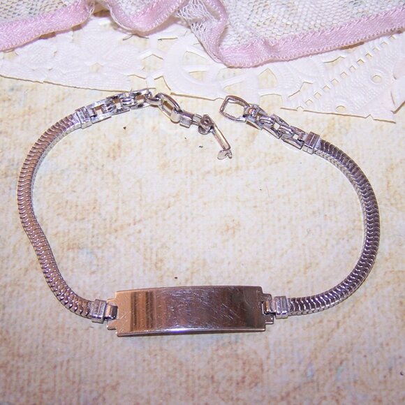 Vintage Unengraved FCC Sterling Silver Identification Bracelet - Picture 4 of 6